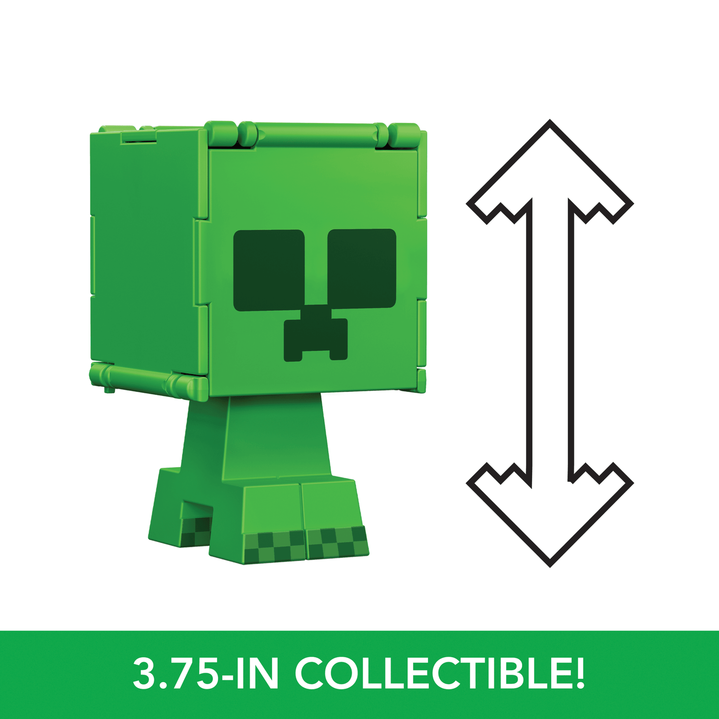 Minecraft Flippin’ Figs Figures Collection, 2-in-1 Fidget Play, 3.75-in Scale & Pixelated Design (Characters May Vary)