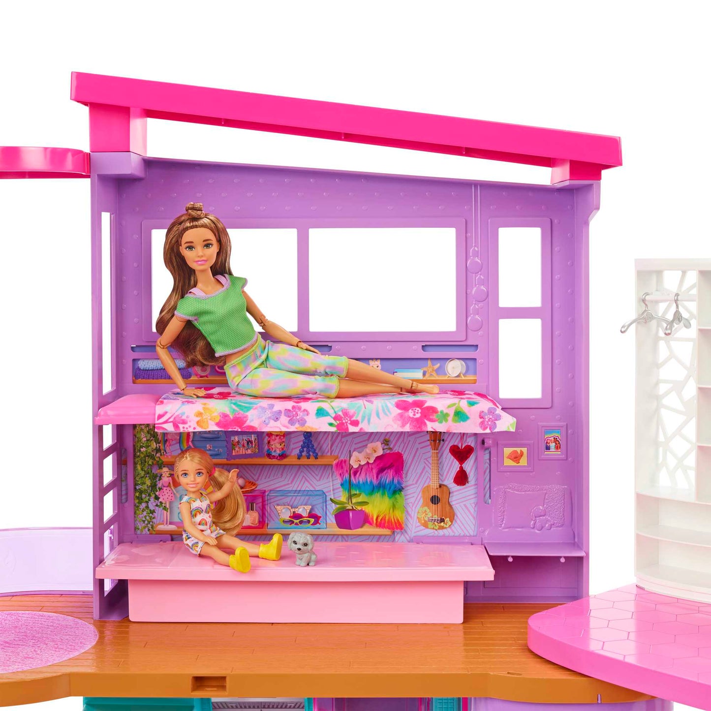 Barbie®  Coffret de Jeu  Maison de Vacances  30+ Éléments, 3+ Ans