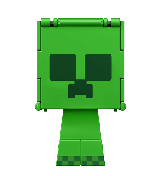 Minecraft Flippin’ Figs Figures Collection, 2-in-1 Fidget Play, 3.75-in Scale & Pixelated Design (Characters May Vary)