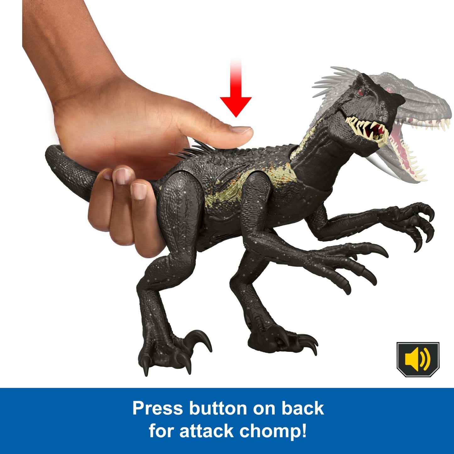 Jurassic World Ultimate Damage indoraptor Dinosaur Toy Figure, Damage, Light & Sound Toy