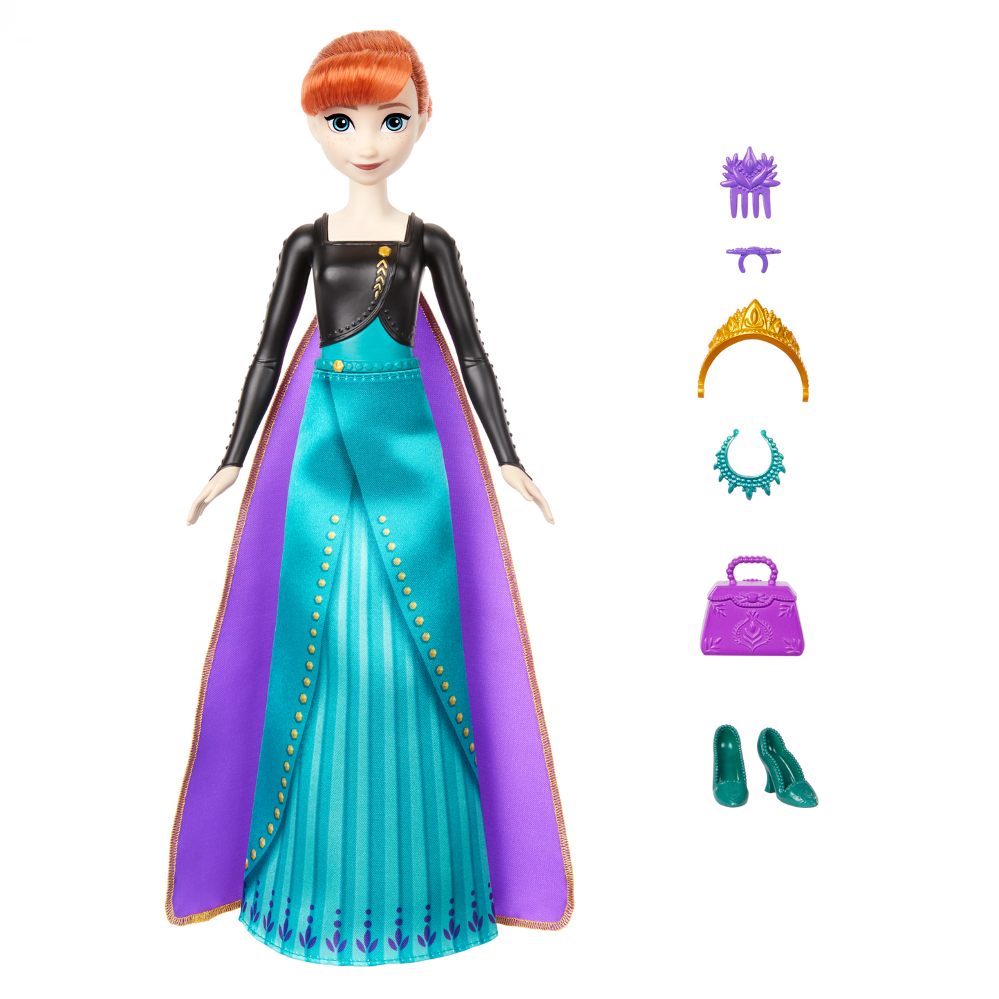 Disney Frozen Spin & Reveal Anna Fashion Doll & Accessories With 11 Surprises