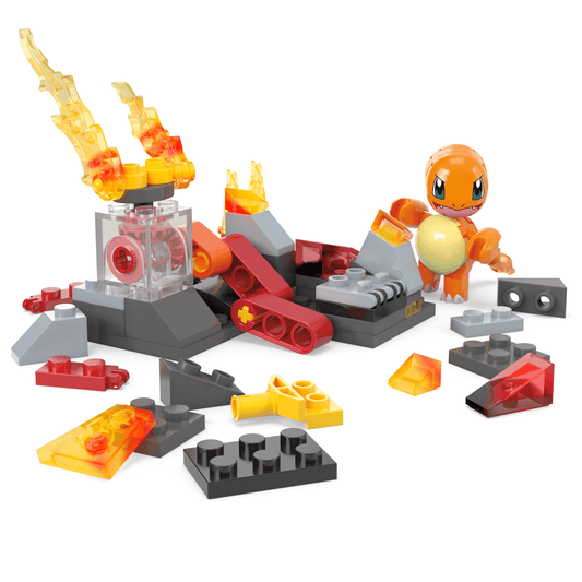 Mega Pokémon Figurine Articulée Danse Flammes de Salamèche (81 Pces)