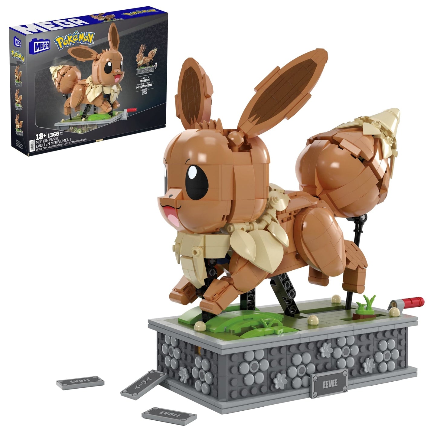MEGA Pokémon Juguete de Construcción Eevee con movimiento