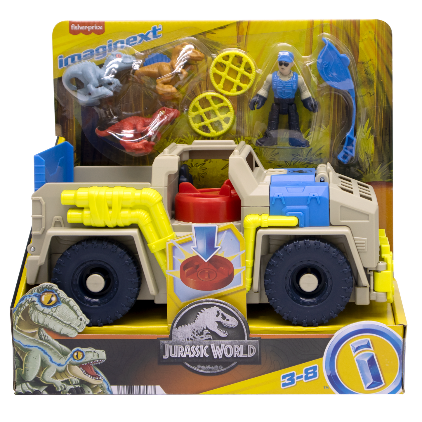 Imaginext Jurassic World Veículo de Brinquedo Rastreadora de Dinossauros
