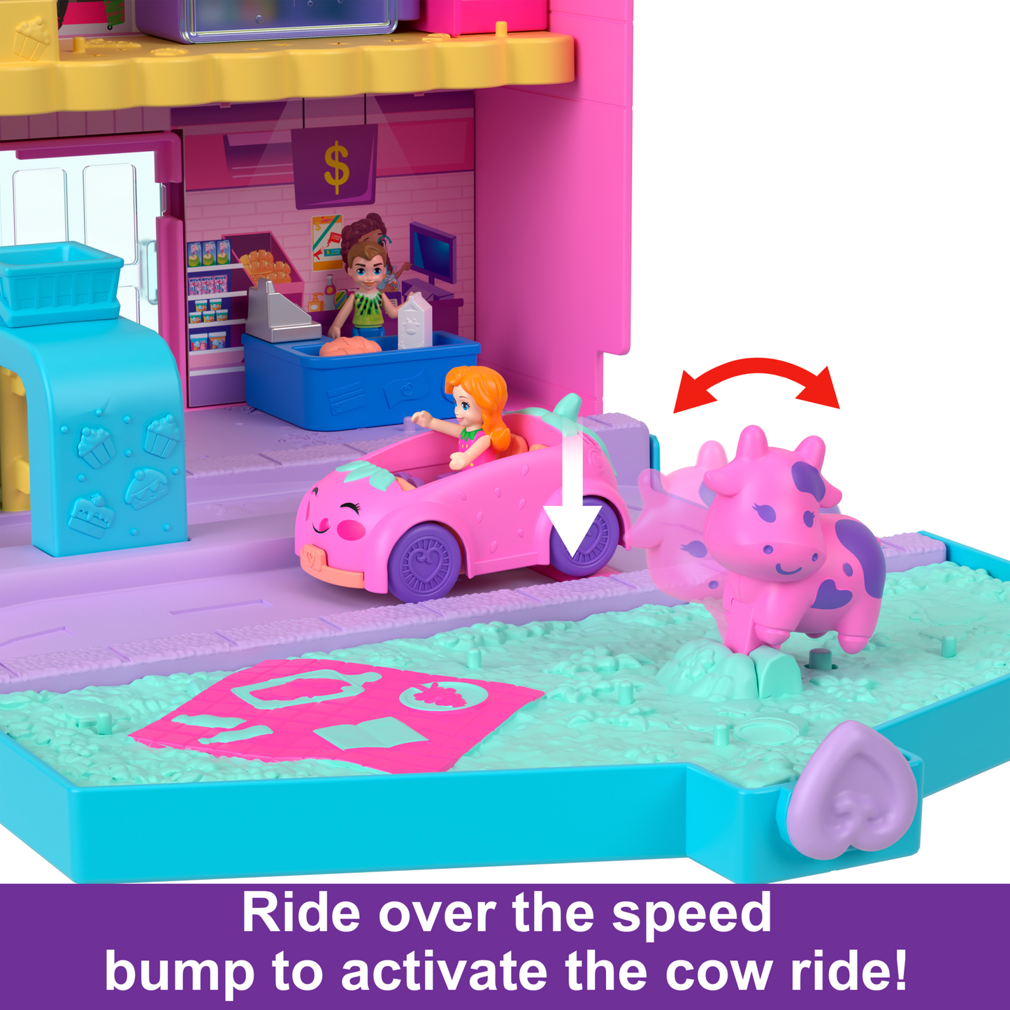 Polly Pocket Dolls & Playset, Food Toy With Micro Dolls And Accessories, Pollyville Fresh Market