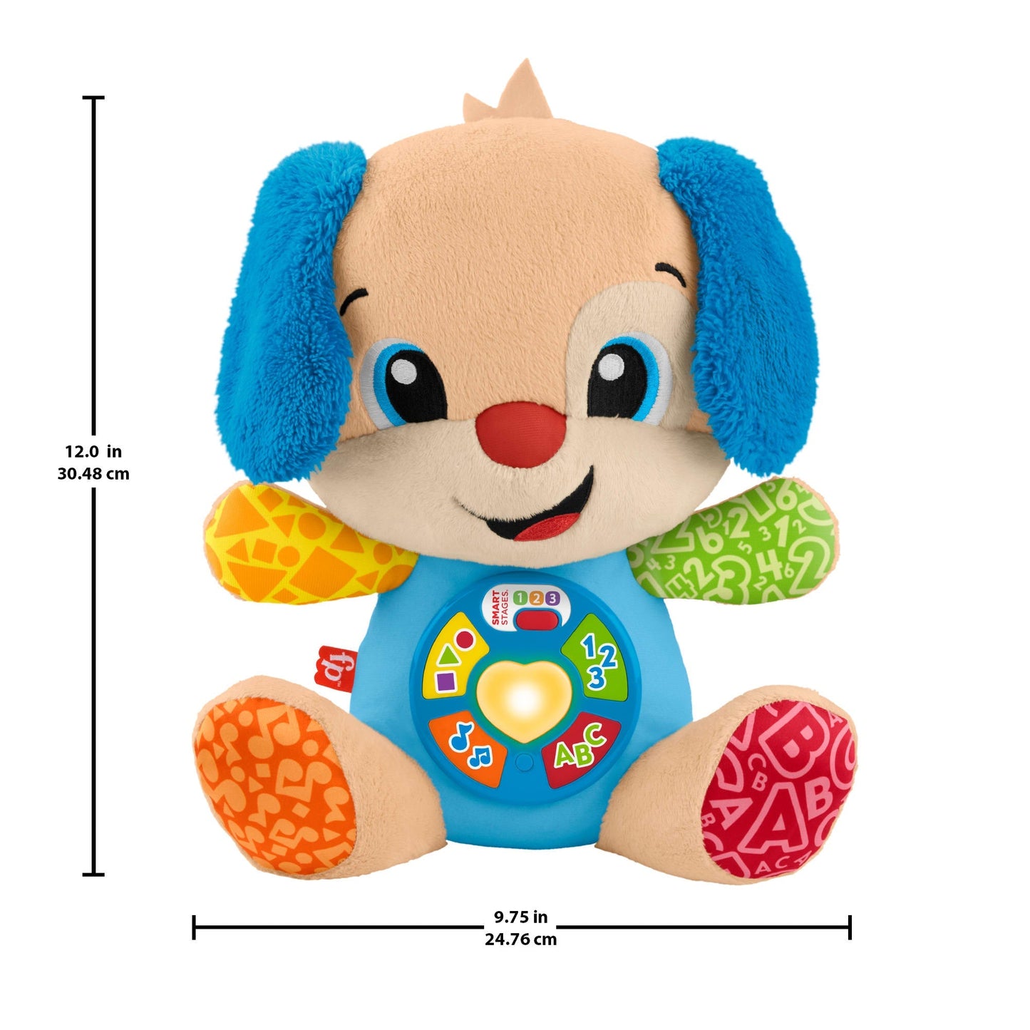 Fisher-Price Laugh & Learn Smart Stages Puppy Plush Baby Musical Learning Toy, Multilanguage Version