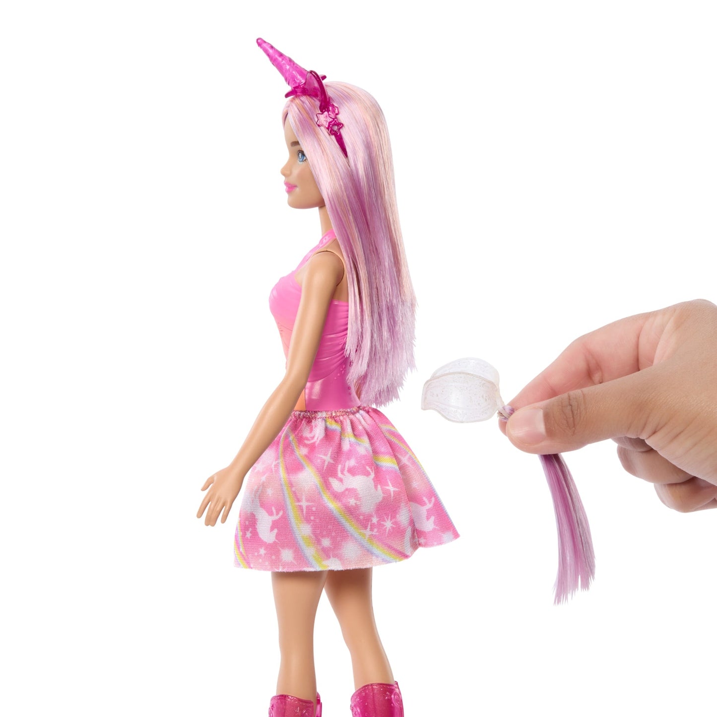 Barbie Fantasía Muñeca Unicornio Falda de Ensueño Rosa