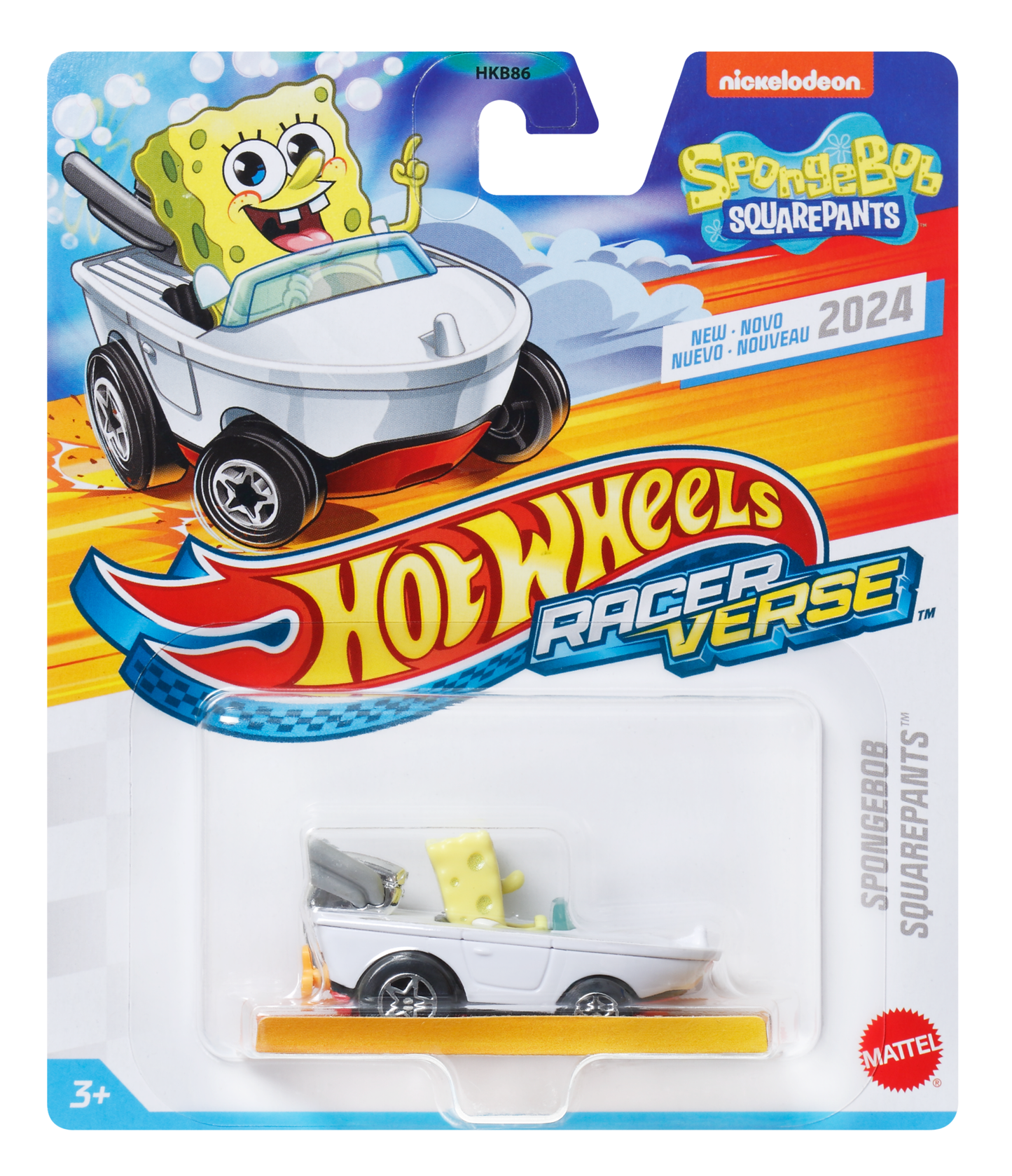 Hot Wheels RacerVerse Veículo de Brinquedo Bob Esponja