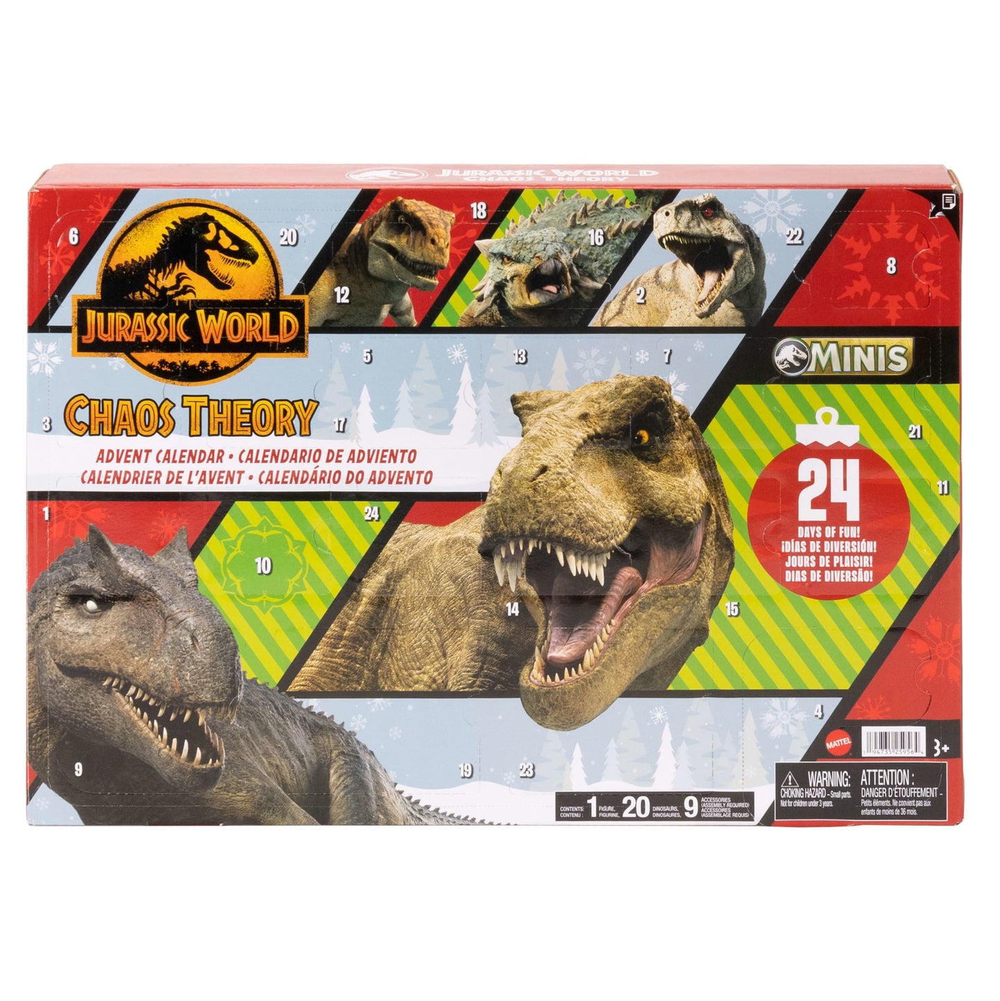 Jurassic World: Chaos Theory Advent Calendar With 24 Days Of Dinosaur-Related Toy Surprises