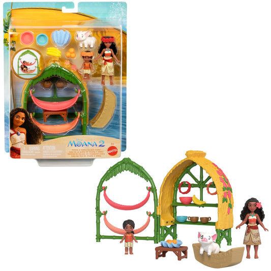 Disney Moana 2 Coffret de Jeu Maison de Village de Moana et Simea
