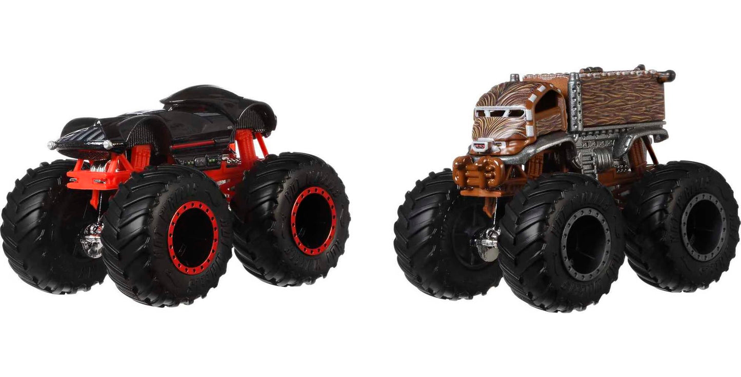 Hot Wheels Monster Trucks Vehículo de Juguete Paquete Sorpresa de 2 Autos Escala 1:64