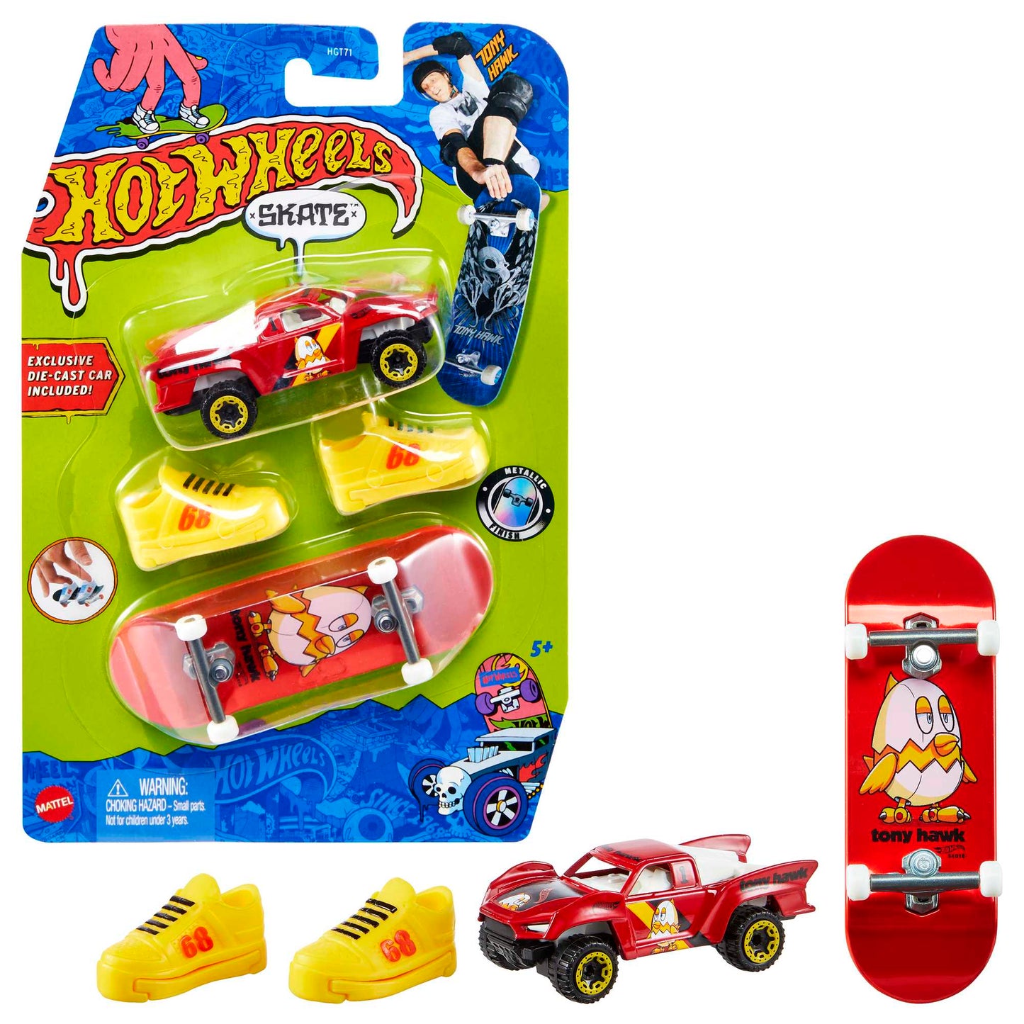 Hot Wheels Skate Vehículo de Juguete Patineta de Colección BIRD IS THE WORLD™ + HW BAJA TRUCK™ Con Diecast