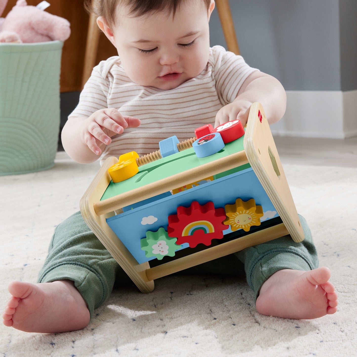 Fisher-Price Brinquedo para Bebês Triângulo de Atividades de Madeira
