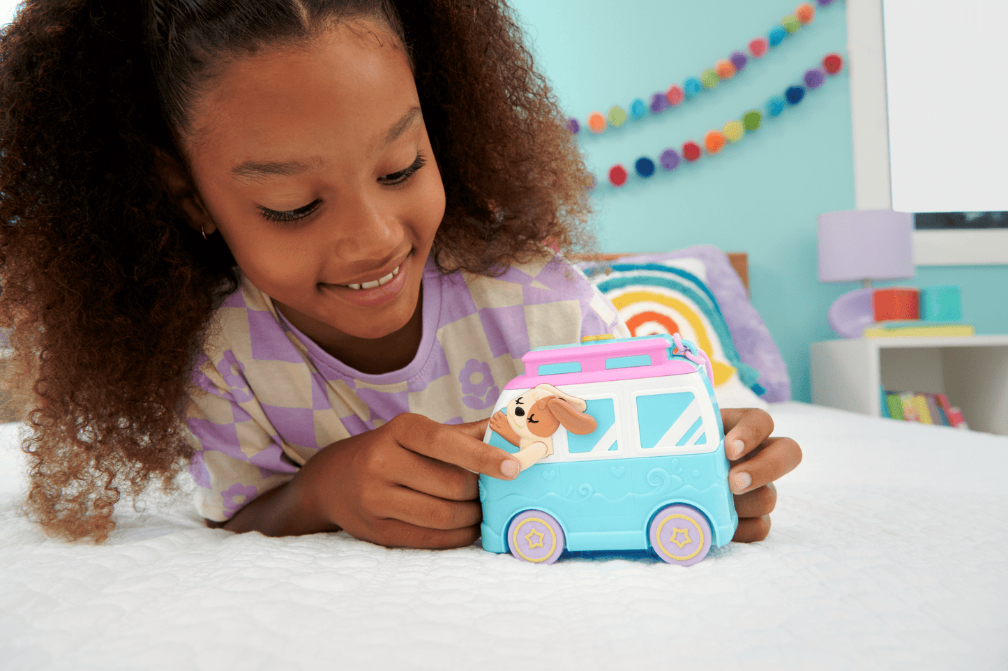 Pollypocket-Chiot à La Plage-Coffret et Figurines, Jouet de Voyage