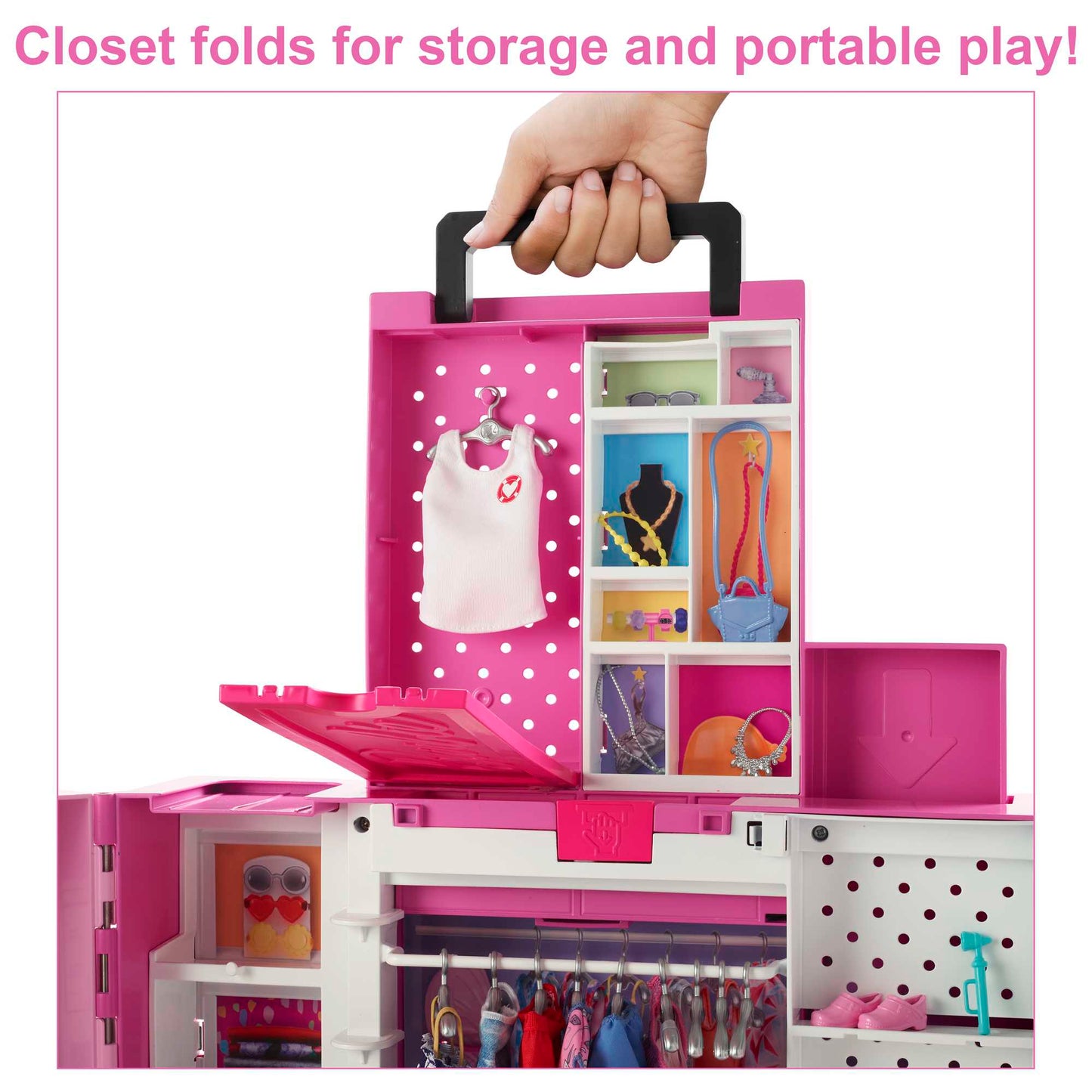Barbie Closet Playset With 35+ Accessories, 5 Complete Looks, Pop-Up 2nd Level, Dream Closet