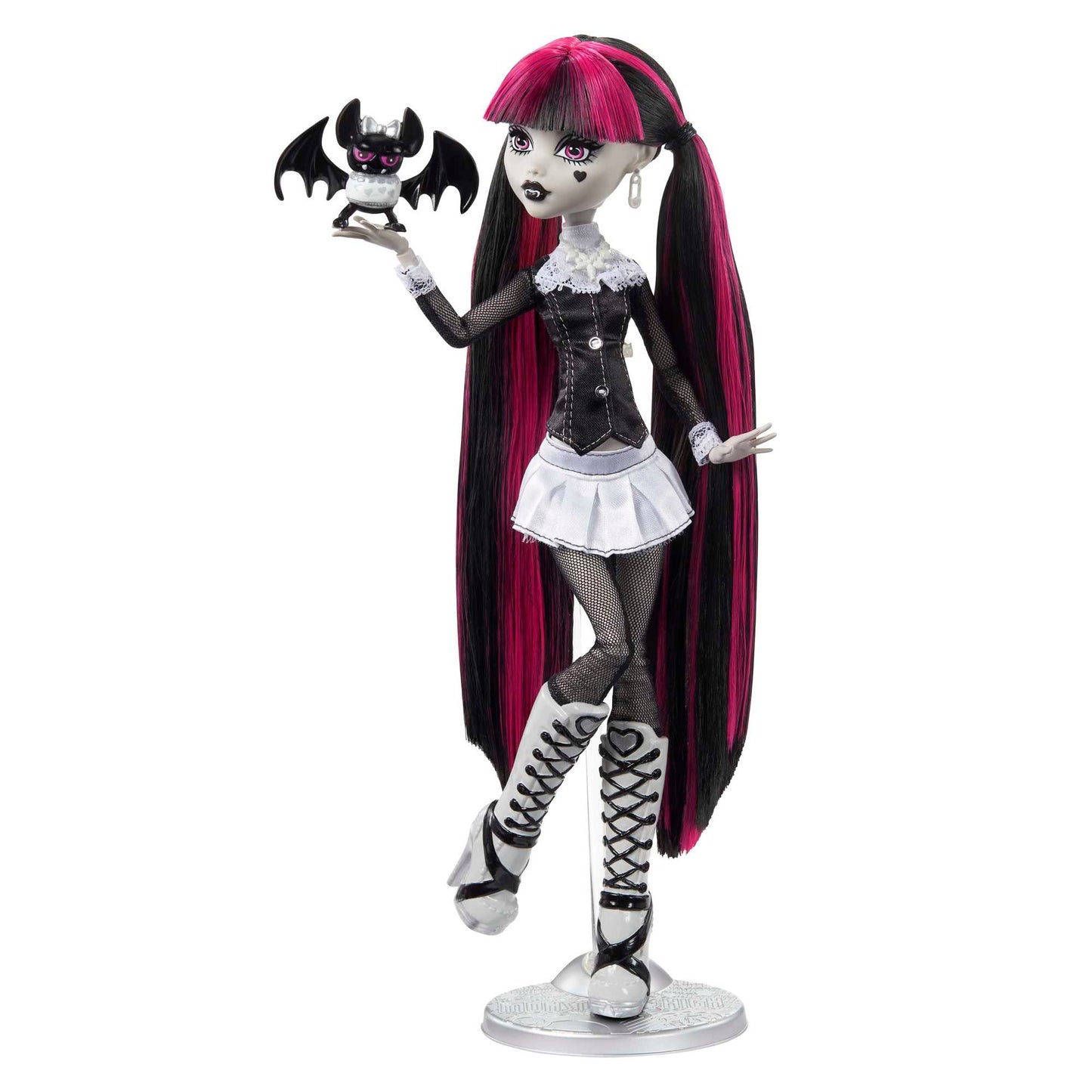 Monster High-Poupée Draculaura-Poupée en Noir et Blanc Avec Posters