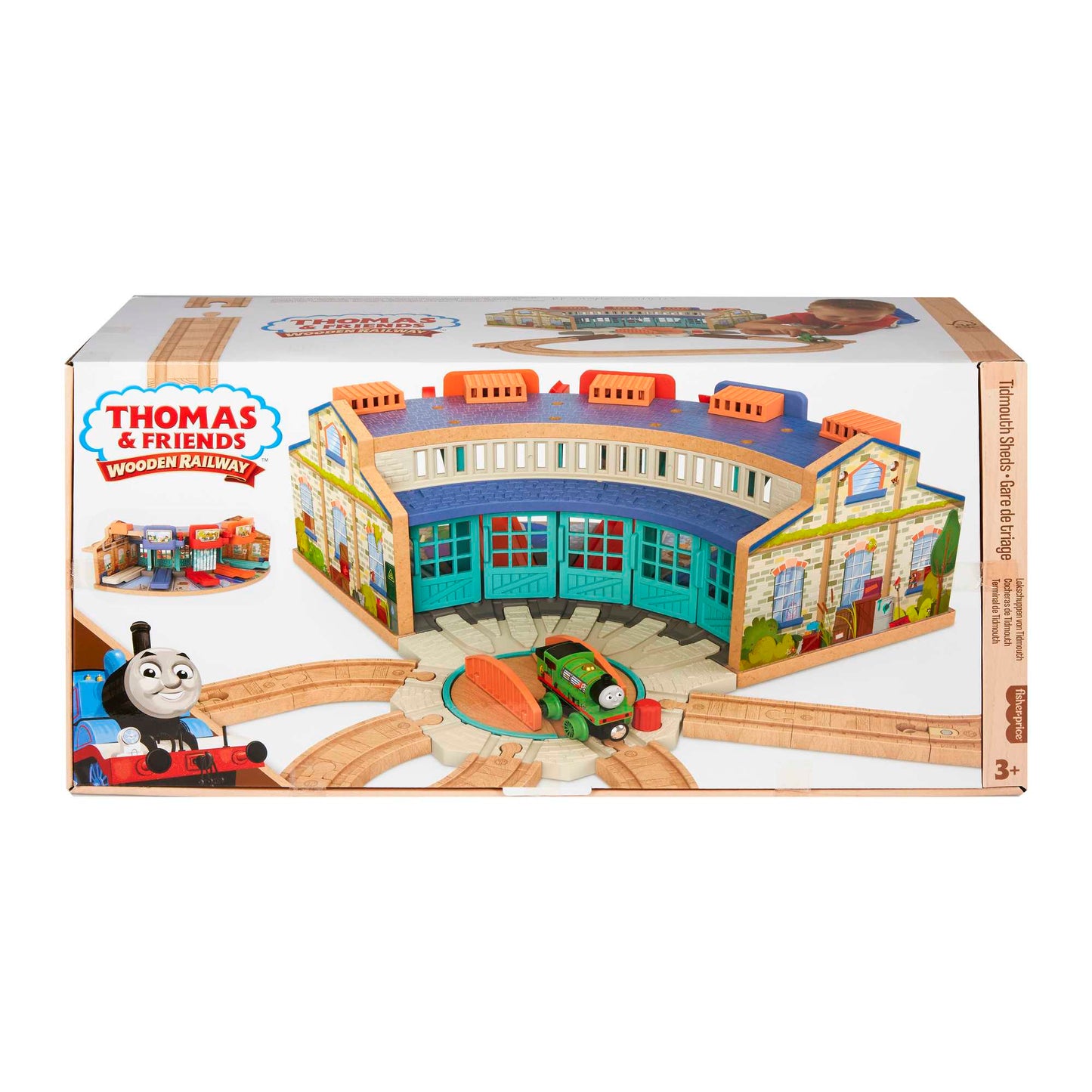 Fisher-Price Thomas & Friends Wooden Railway Tidmouth Sheds Starter Train Set