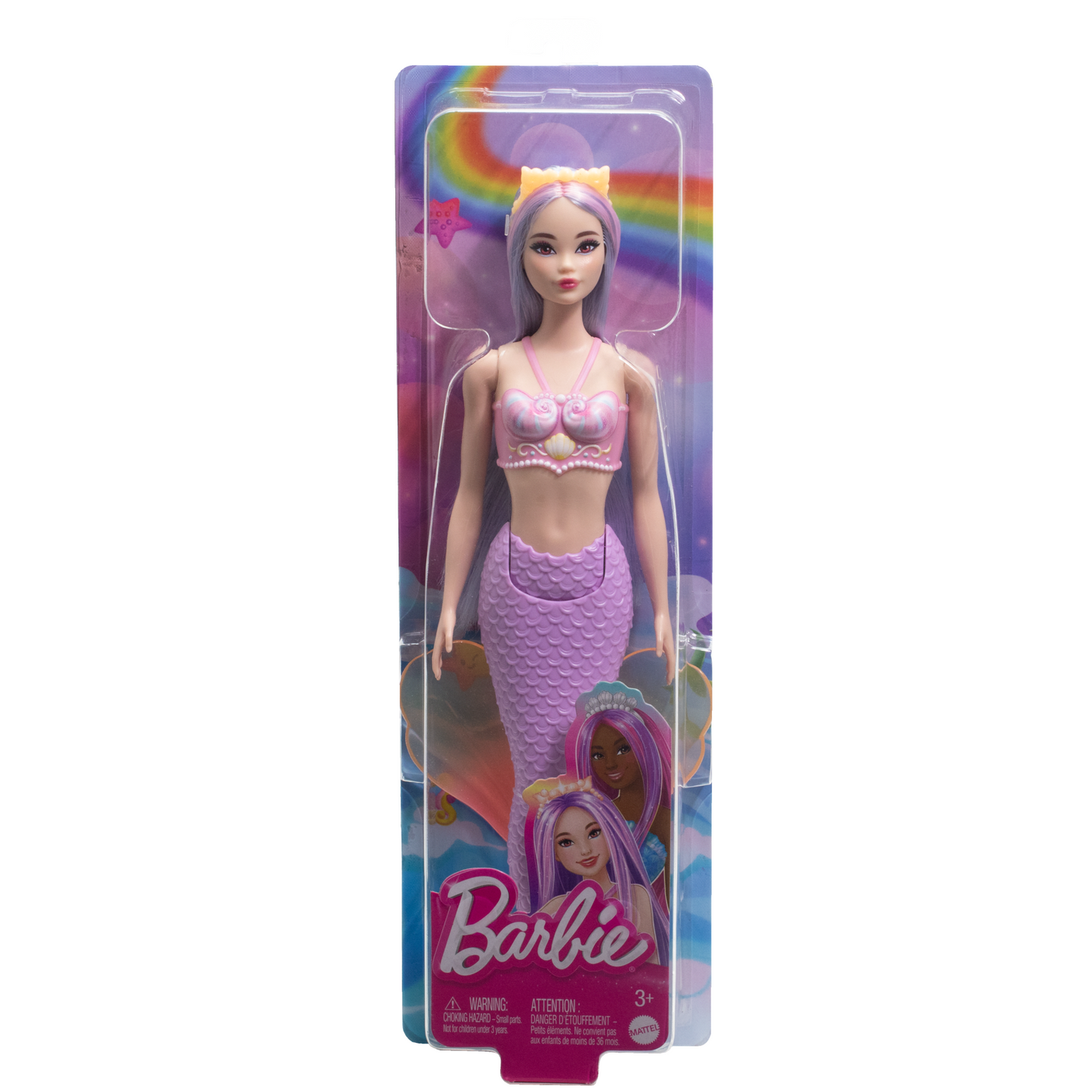 Barbie-Poupées Sirènes Avec Cheveux et Nageoire Colorés et Serre-Tête