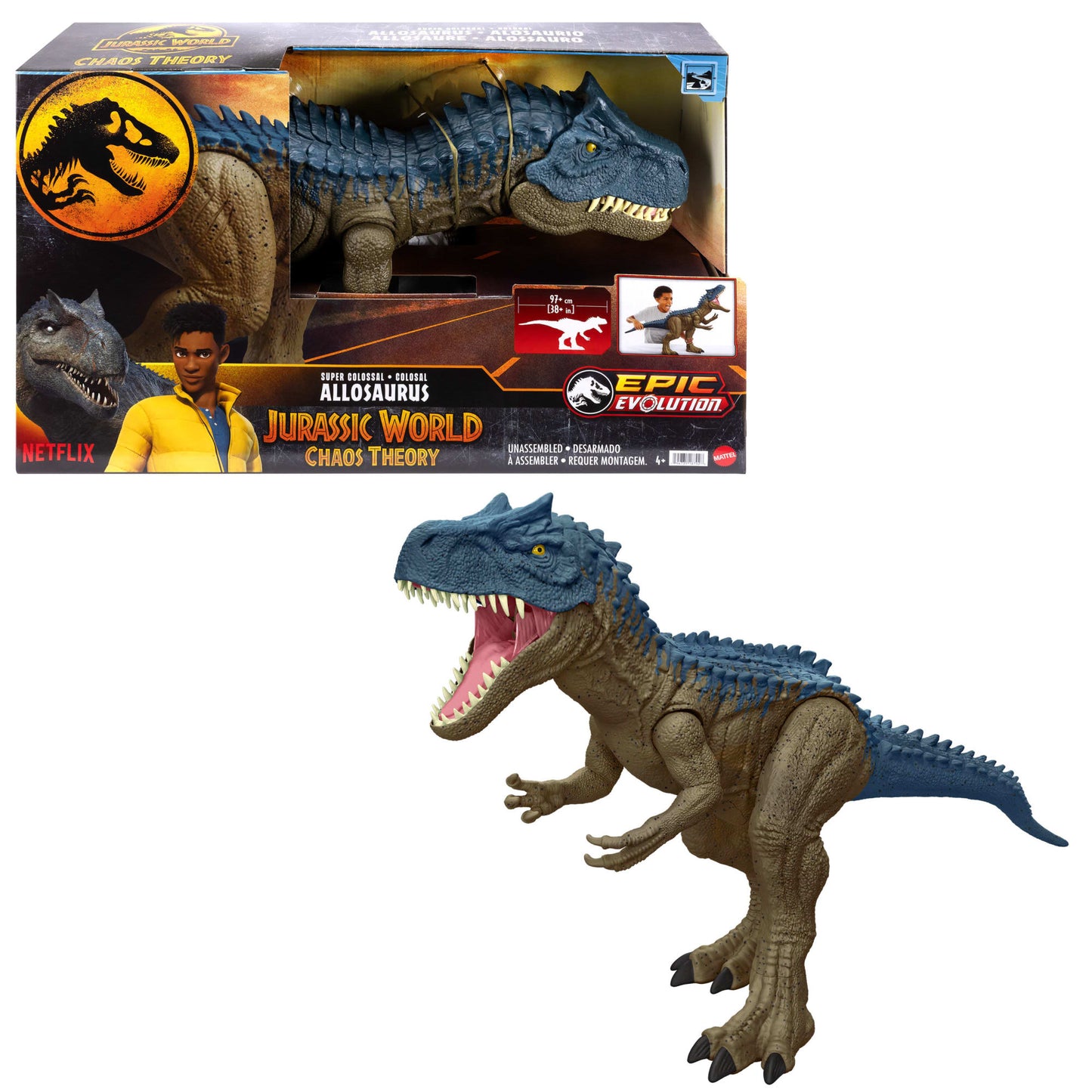 Jurassic World-Allosaurus Super Colossal-Figurine Articulée 96Cm