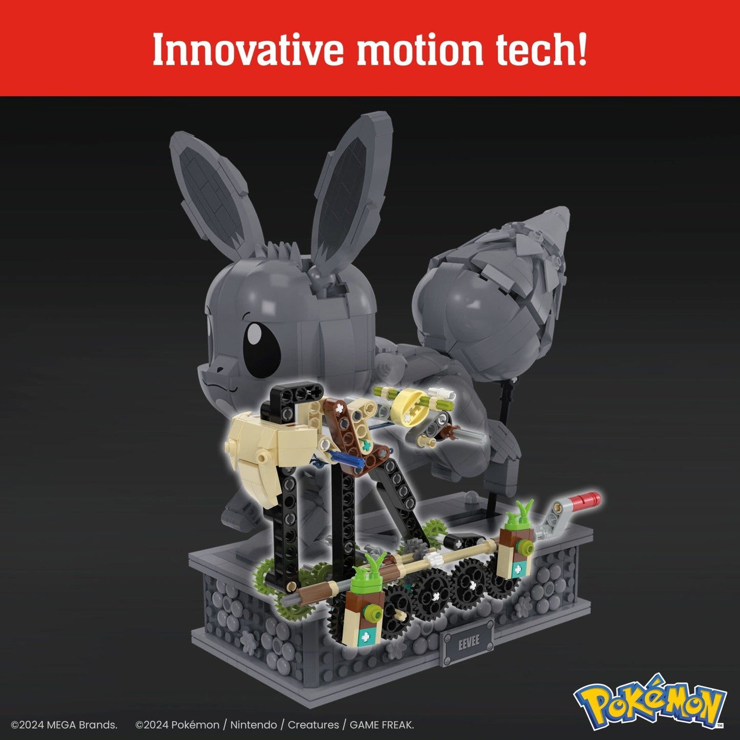 MEGA Pokémon Motion Eevee Building Toy Kit (1366 Pieces) For Collectors