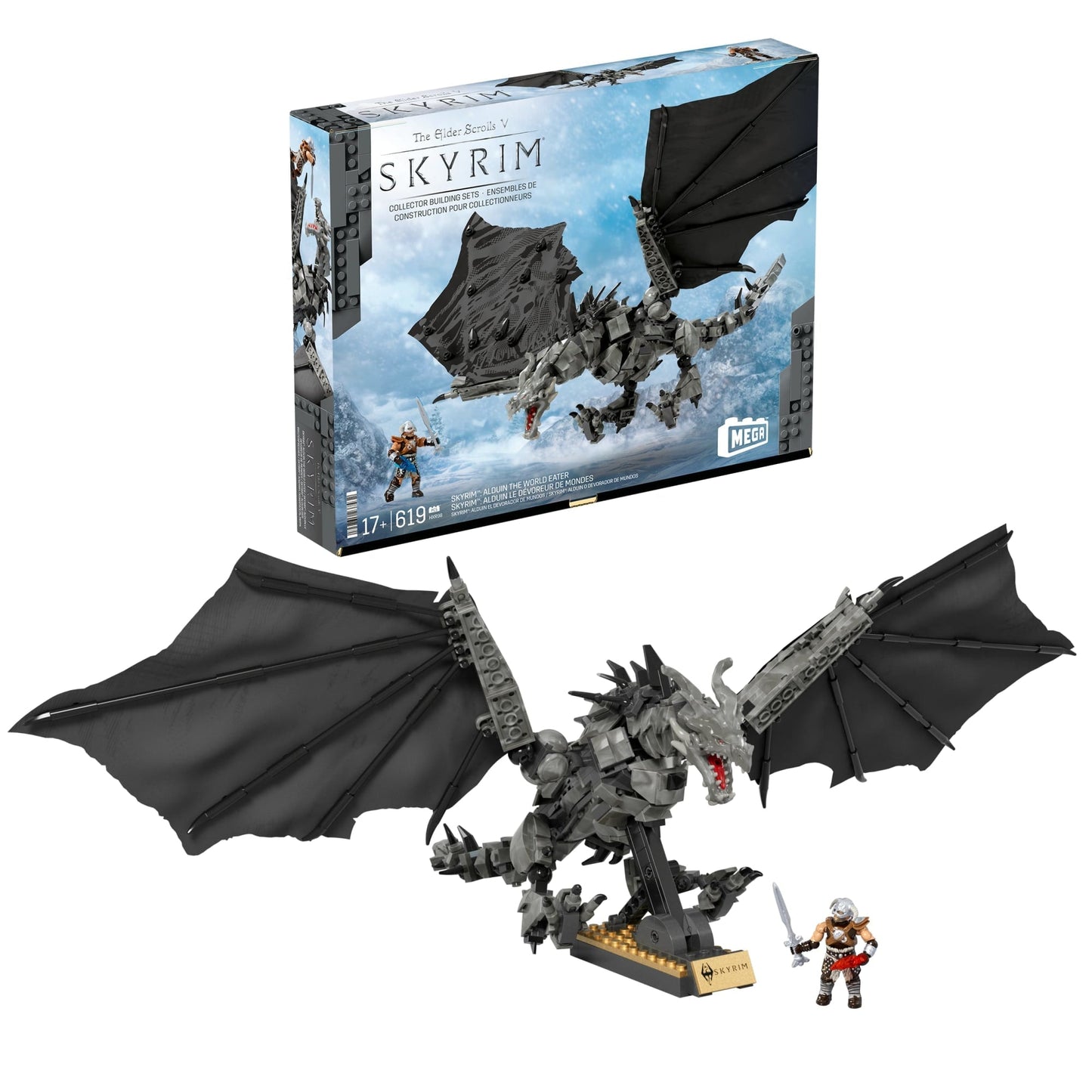 Mega-Skyrim Alduin Le Dévoreur de Mondes-Kit de 619Pièces