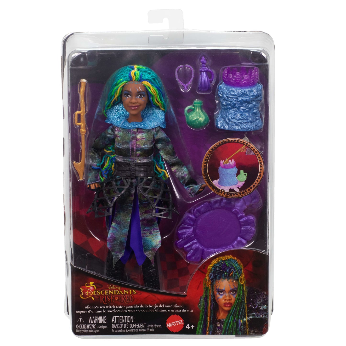 Disney Descendants: The Rise Of Red  Uliana's Sea Witch Lair Playset With Fashion Doll & Accessories