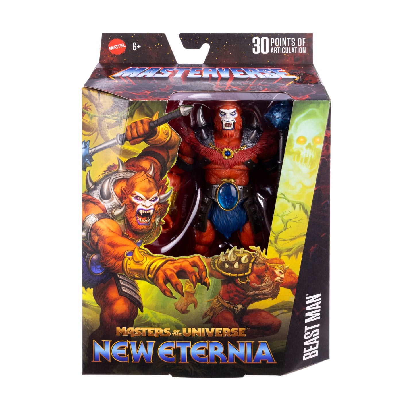 Masters Of The Universe Masterverse New Eternia Beast Man Action Figure, MOTU Toy, 30 Articulations