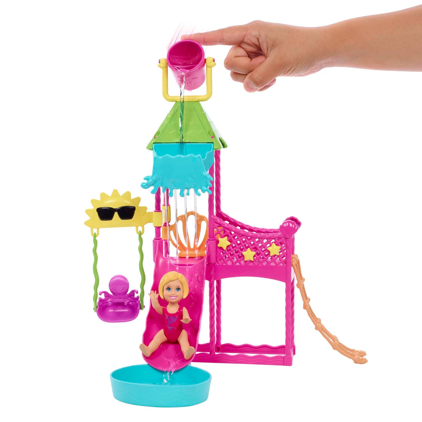 Barbie®-Skipper Premiers Jobs Coffret Parc Aquatique, Avec Toboggan