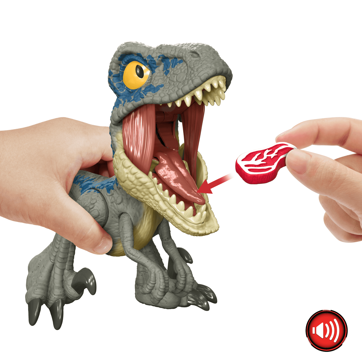 Jurassic World  Méga Rugissement  Blue Le Vélociraptor, Sons
