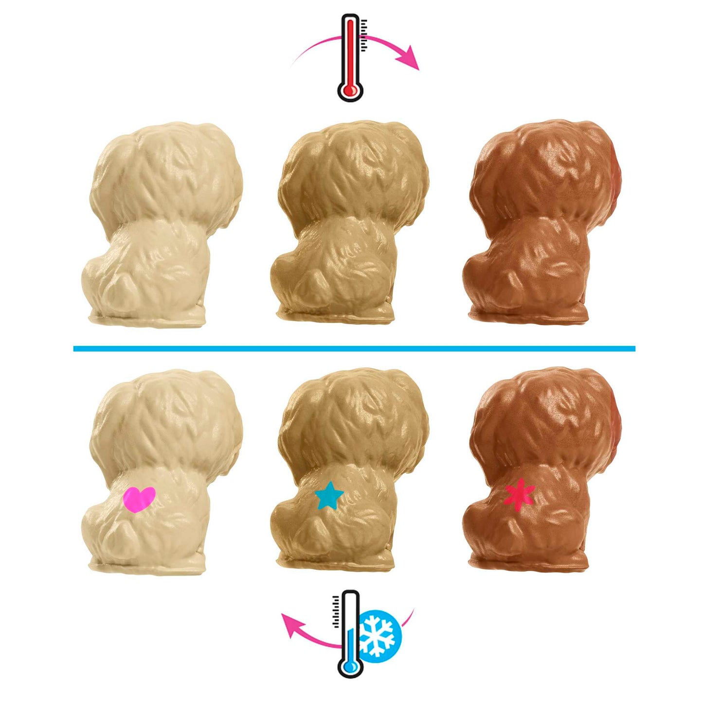 Barbie Conjunto de Brinquedo Cachorrinhos Recém-Nascidos Vestido Xadrez