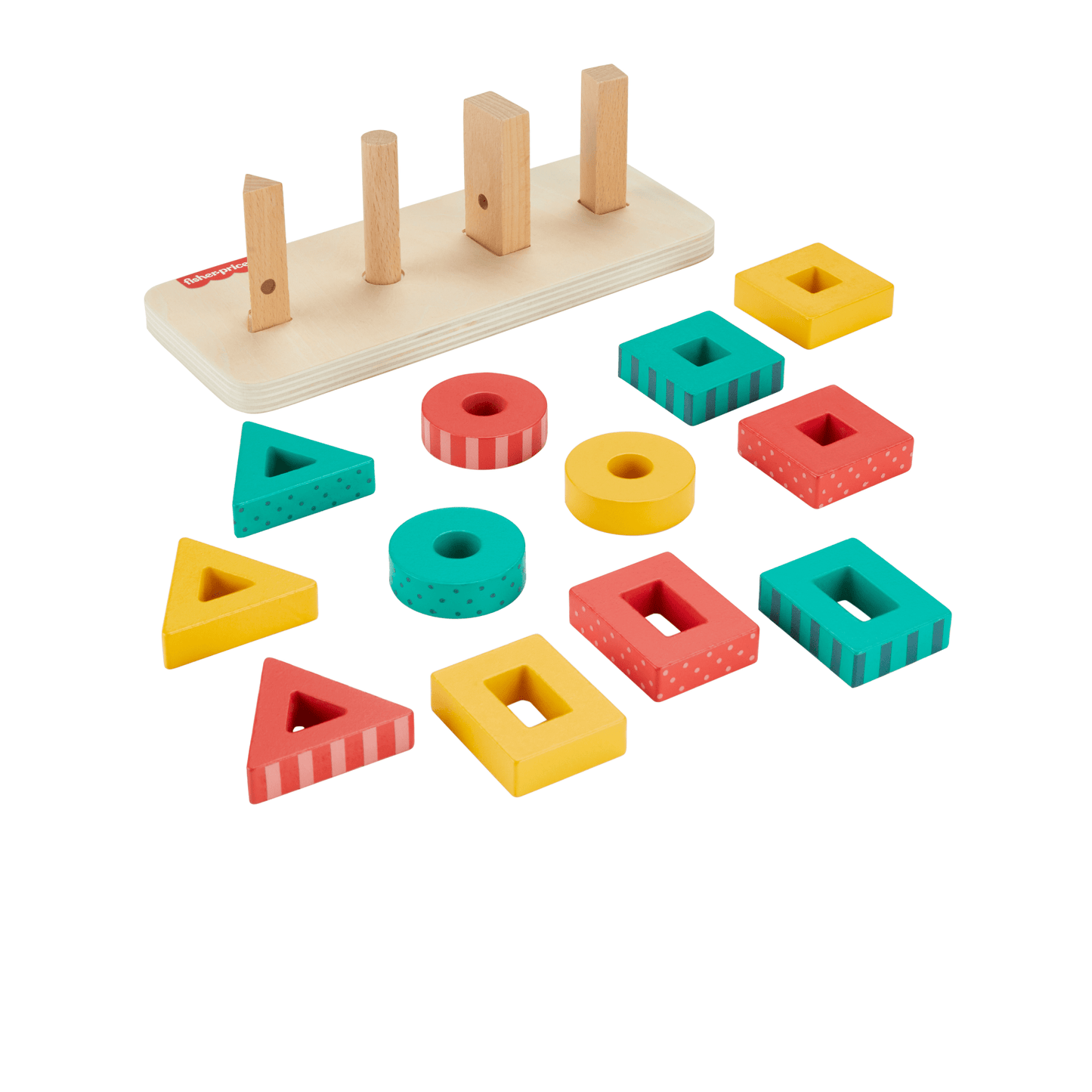 Fisher-Price Brinquedo para Bebês Classificador de Formas de Madeira