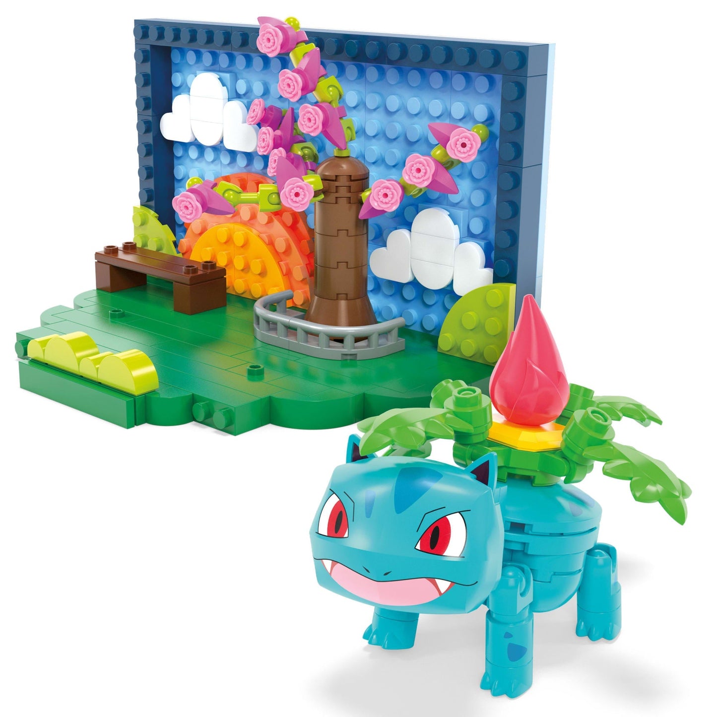 Mega  Pokémon  Coffret de Construction Pour enfants Avec 1Figurine  Scène du Parc (220Pièces)