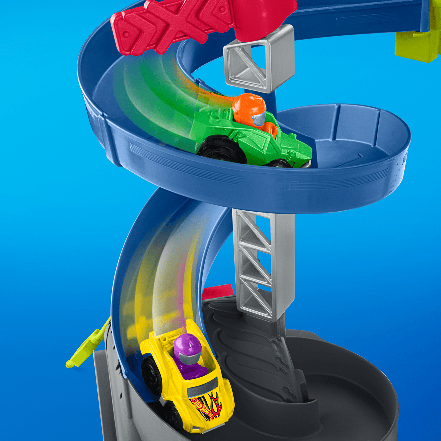 Little People Hot Wheels Juguete para Bebés Pista de Carreras y Choques