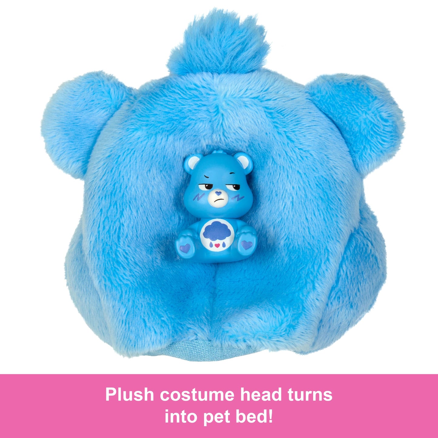 Barbie Cutie Reveal Care Bears Series Doll & Accessories in Grumpy Bear Plush Costume, 10 Surprises