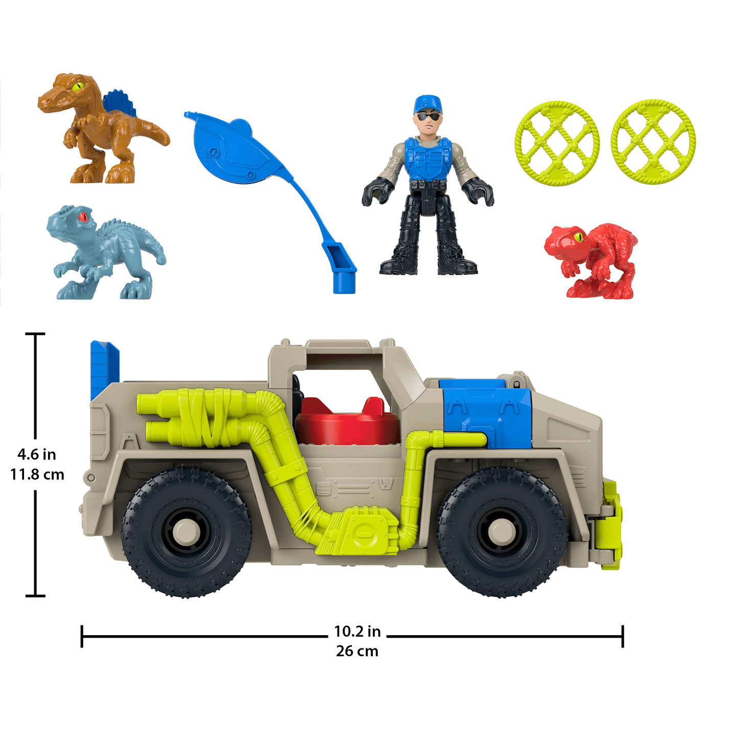 Imaginext Jurassic World Camion de Pistage et de Transport de Dinos