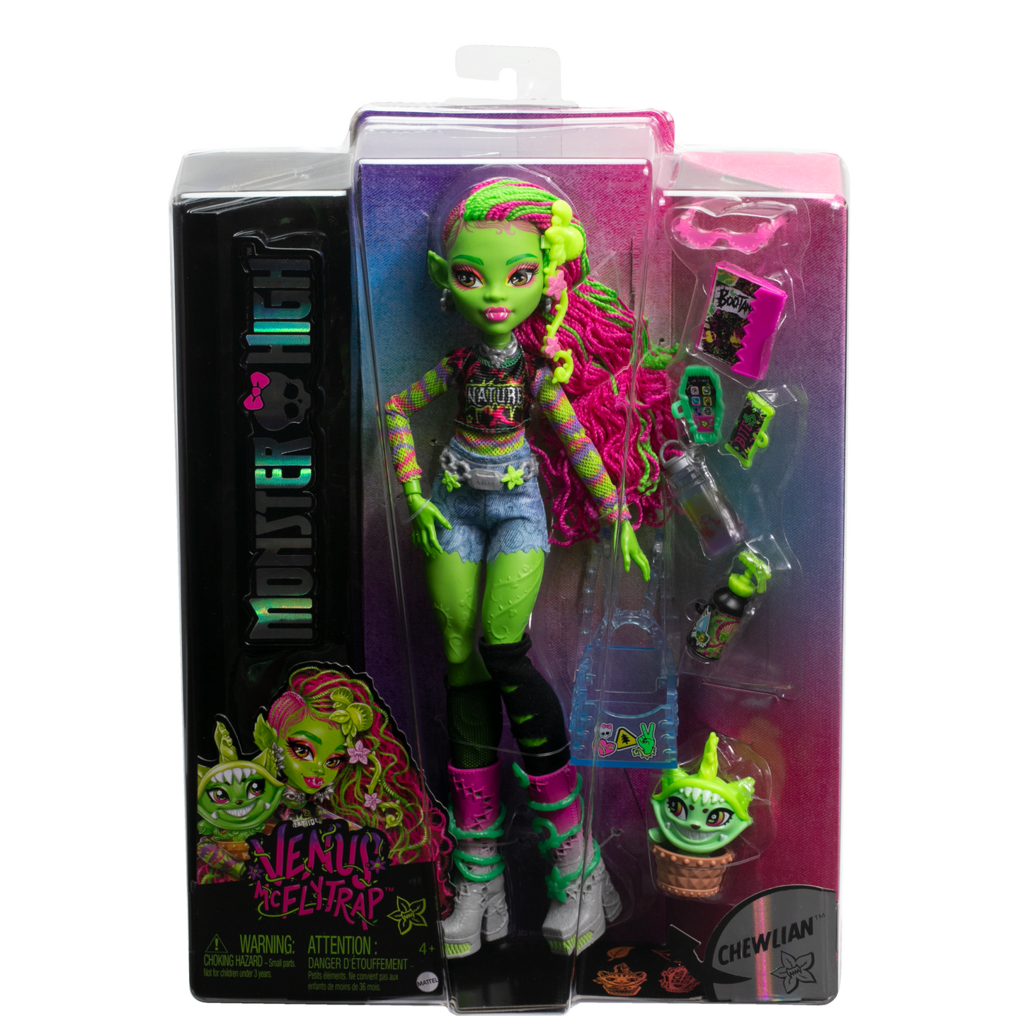 Monster High Poupée, Animal et Accessoires Venus Mcflytrap, Chewlian