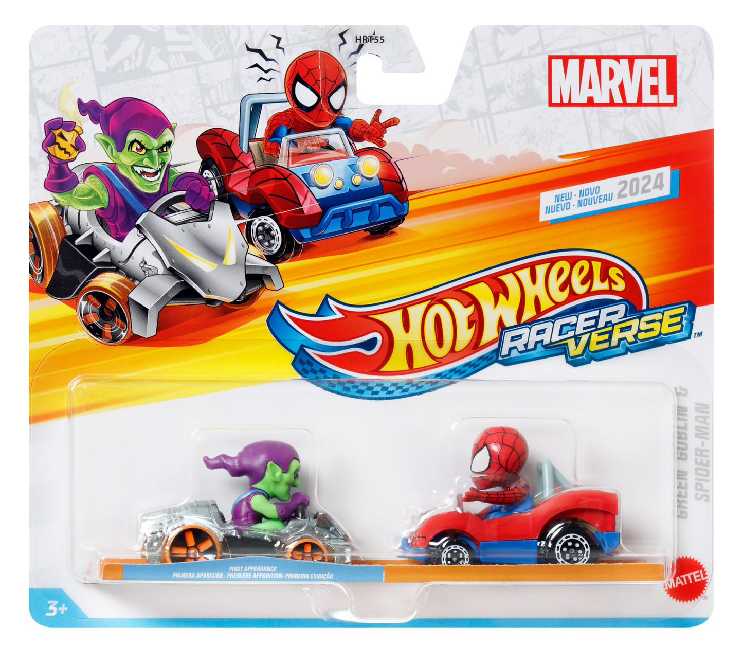 Hot Wheels Racerverse Die-Cast Cars, Set Of 2 Toy Vehicles With Character Drivers Optimized For Racerverse Track