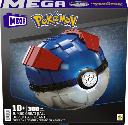 Mega  Pokémon  Coffret de Construction  Super Ball Jumbo, 299 Pces
