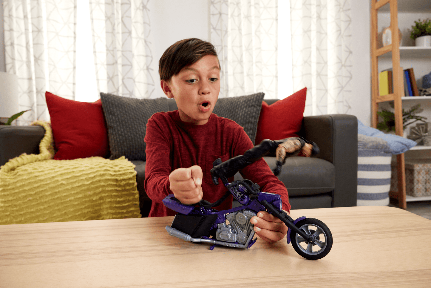 Wwe  Wrekkin’  Véhicule et Fig.  Boneyard Slamcycle et Undertaker