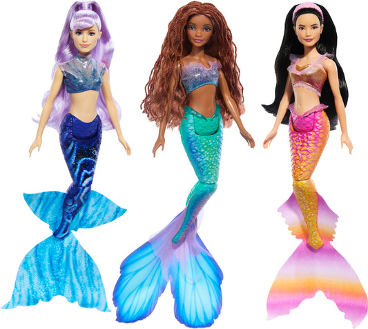 Disney The Little Mermaid Ariel And Sisters Doll Set With 3 Fashion Mermaid Dolls