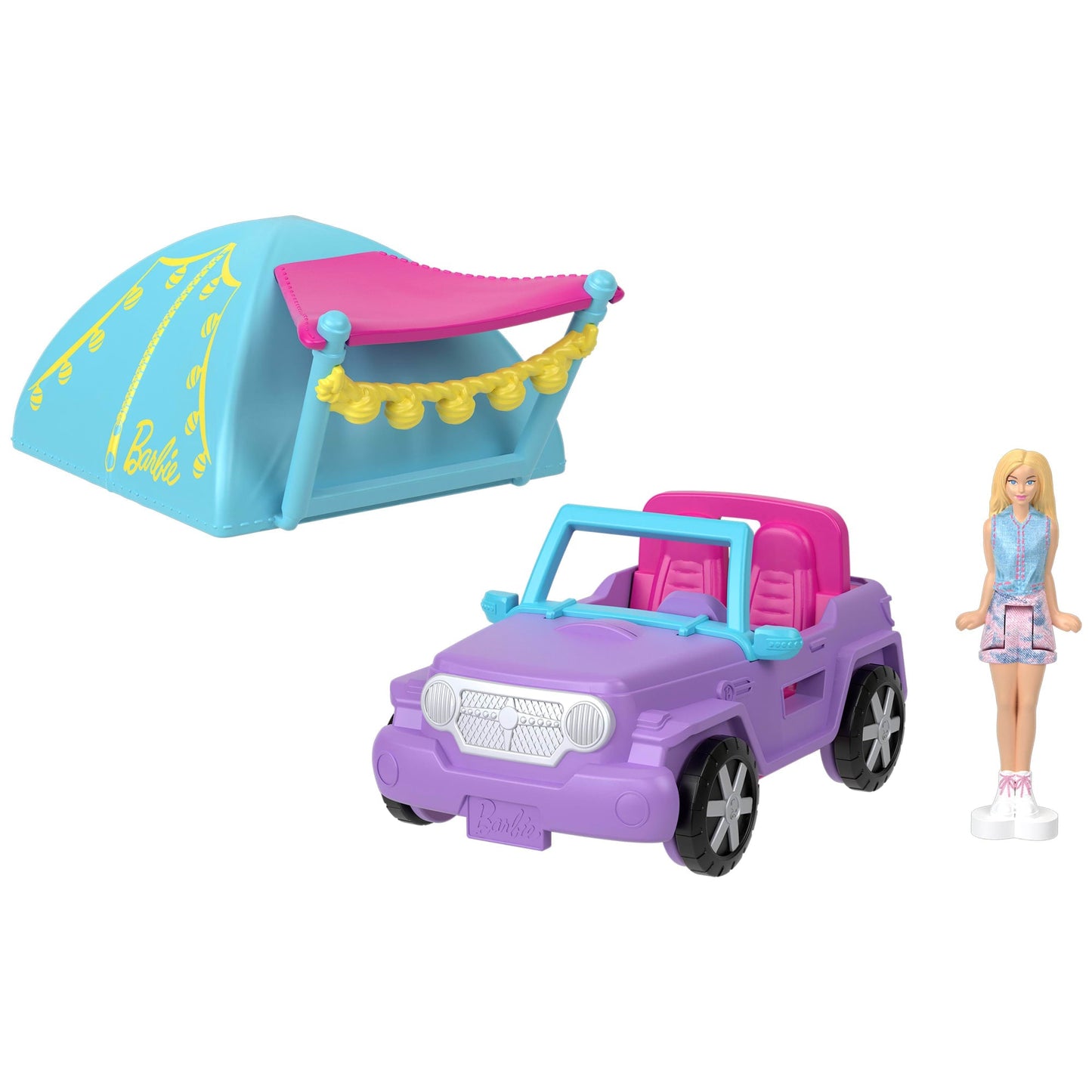 Barbie Mini Barbieland Dreamhouse & 2-Vehicle Playset With 5 1.5-inch Dolls, Furniture & Accessories
