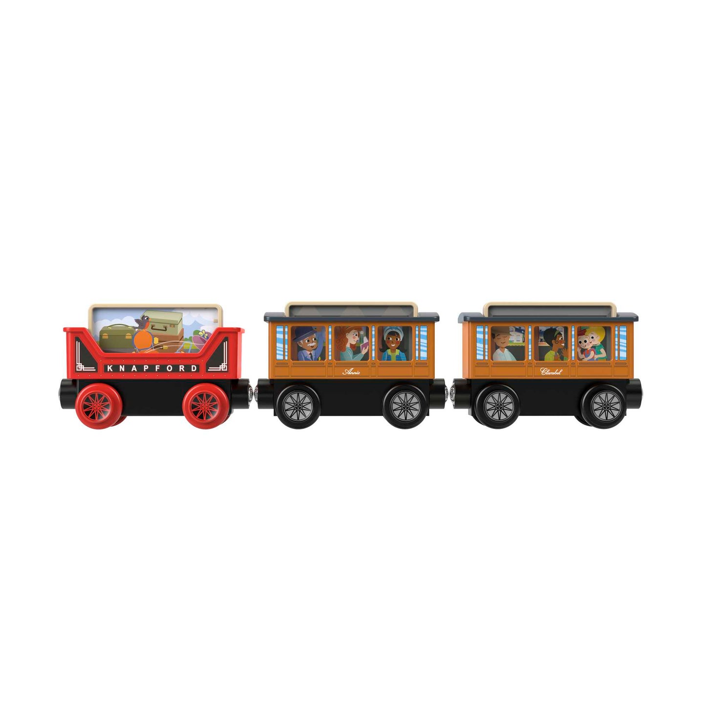 Fisher-Price Thomas et ses Amis Piste en Bois Coffret de Jeu Ramassage de Passagers à La Gare des Quatre Vents
