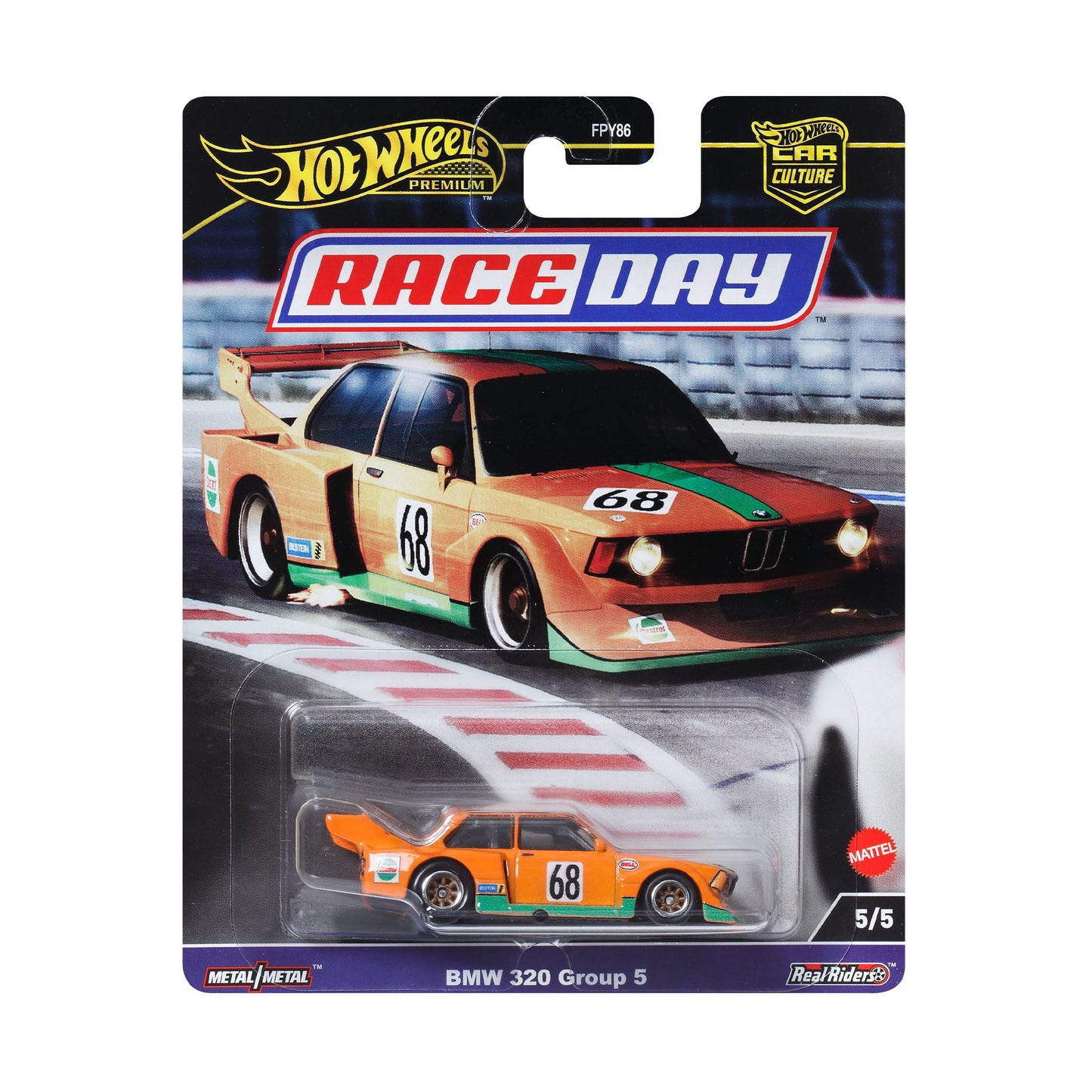Hot Wheels Premium Car Culture Race Day Bmw 320 Gp5 1:64 Scale Collectible Toy Vehicle