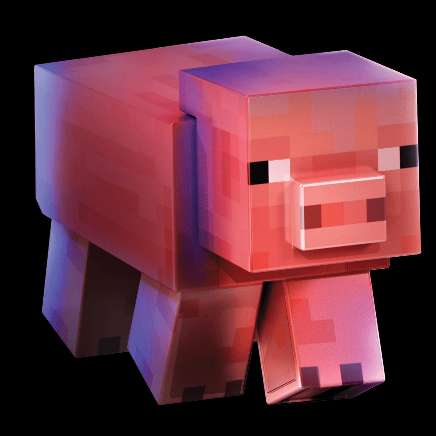 Minecraft-Cochon Diamond Level-Figurine Articulée 14Cm et Accessoires