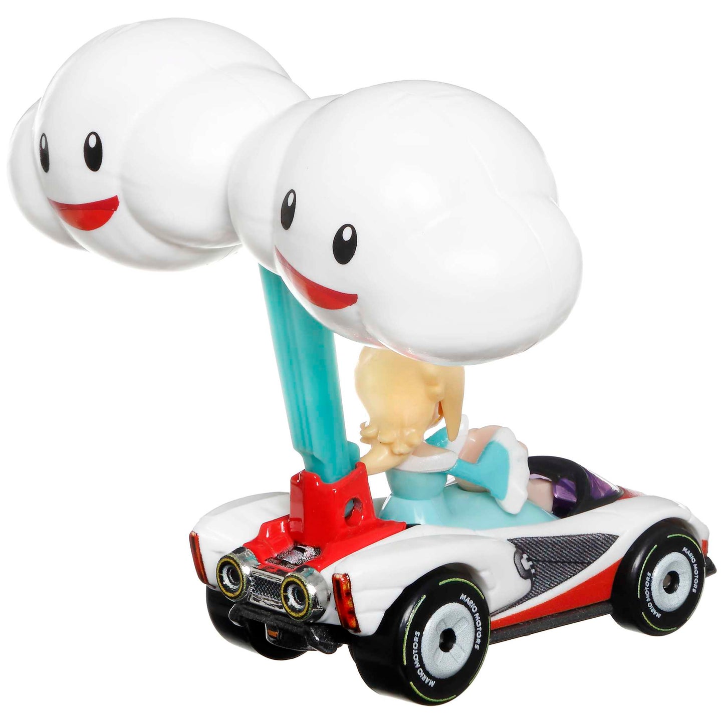 Hot Wheels Mario Kart Vehículo de Juguete Rosalina P-Wing con Cloud Glider