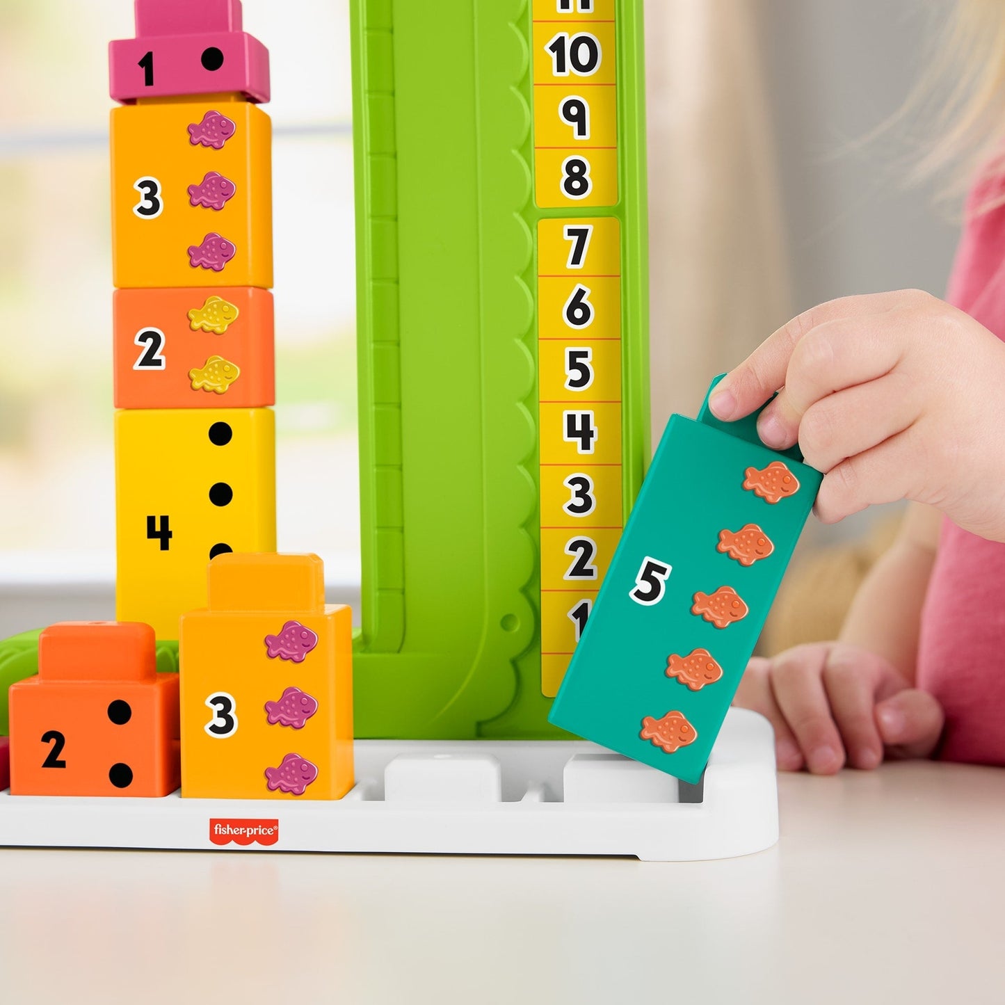 Fisher-Price  L’Alligator des Additions. 10 Blocs à Empiler