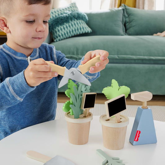 Fisher-Price  Coffret Plantes en Bois, Avec Outils, 12Éléments