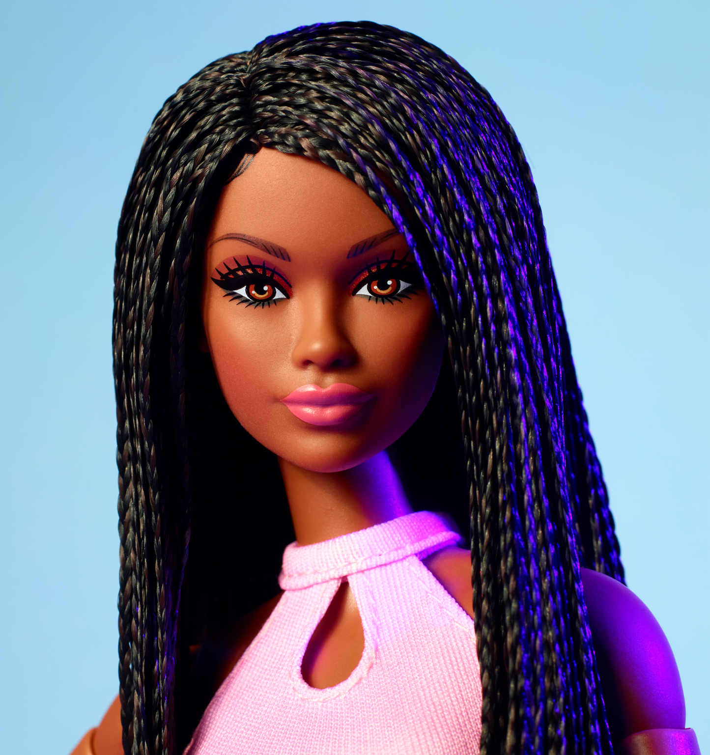 Barbie-Barbie Looks N21-Poupée Avec Tresses Brunes et Tenue An2000