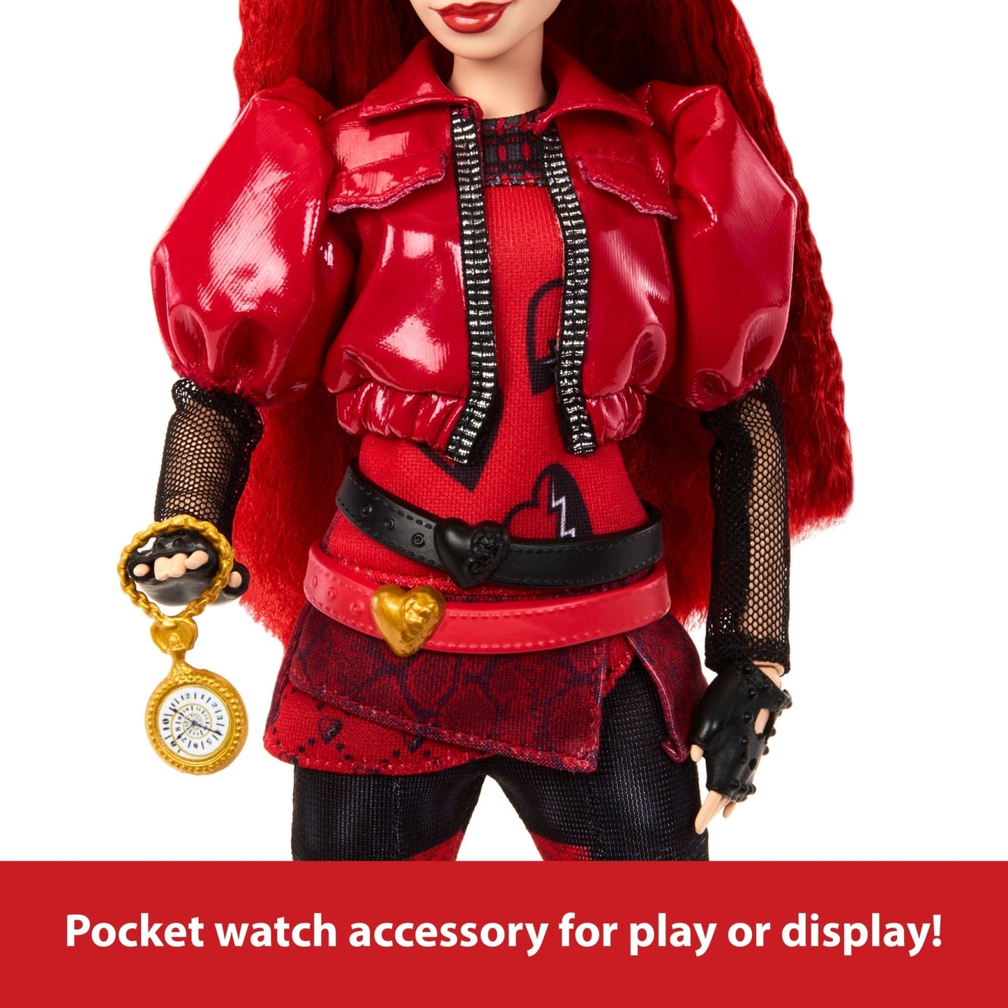 Disney Descendants: The Rise Of Red Fashion Doll & Accessory, Red, Daughter Of Queen Of Hearts