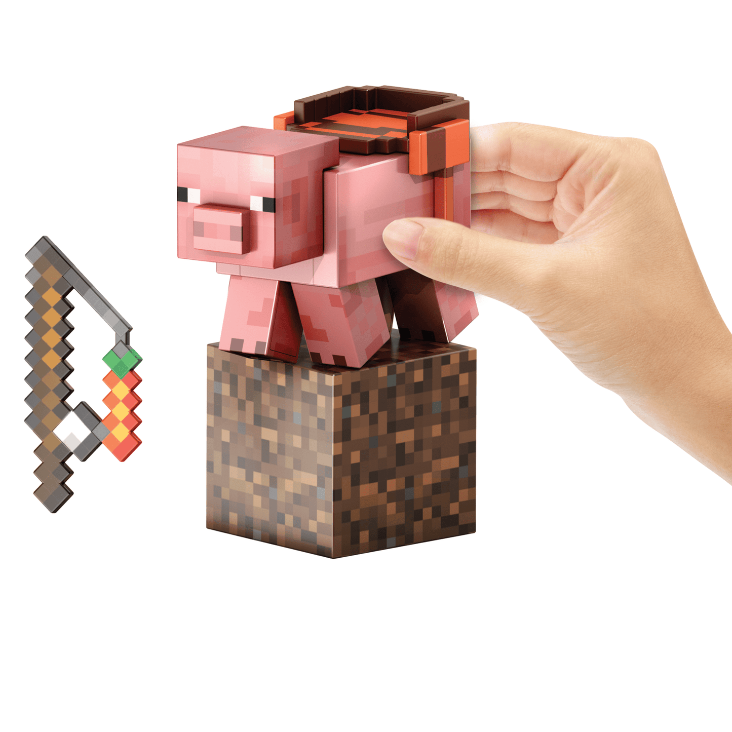 Minecraft-Cochon Diamond Level-Figurine Articulée 14Cm et Accessoires